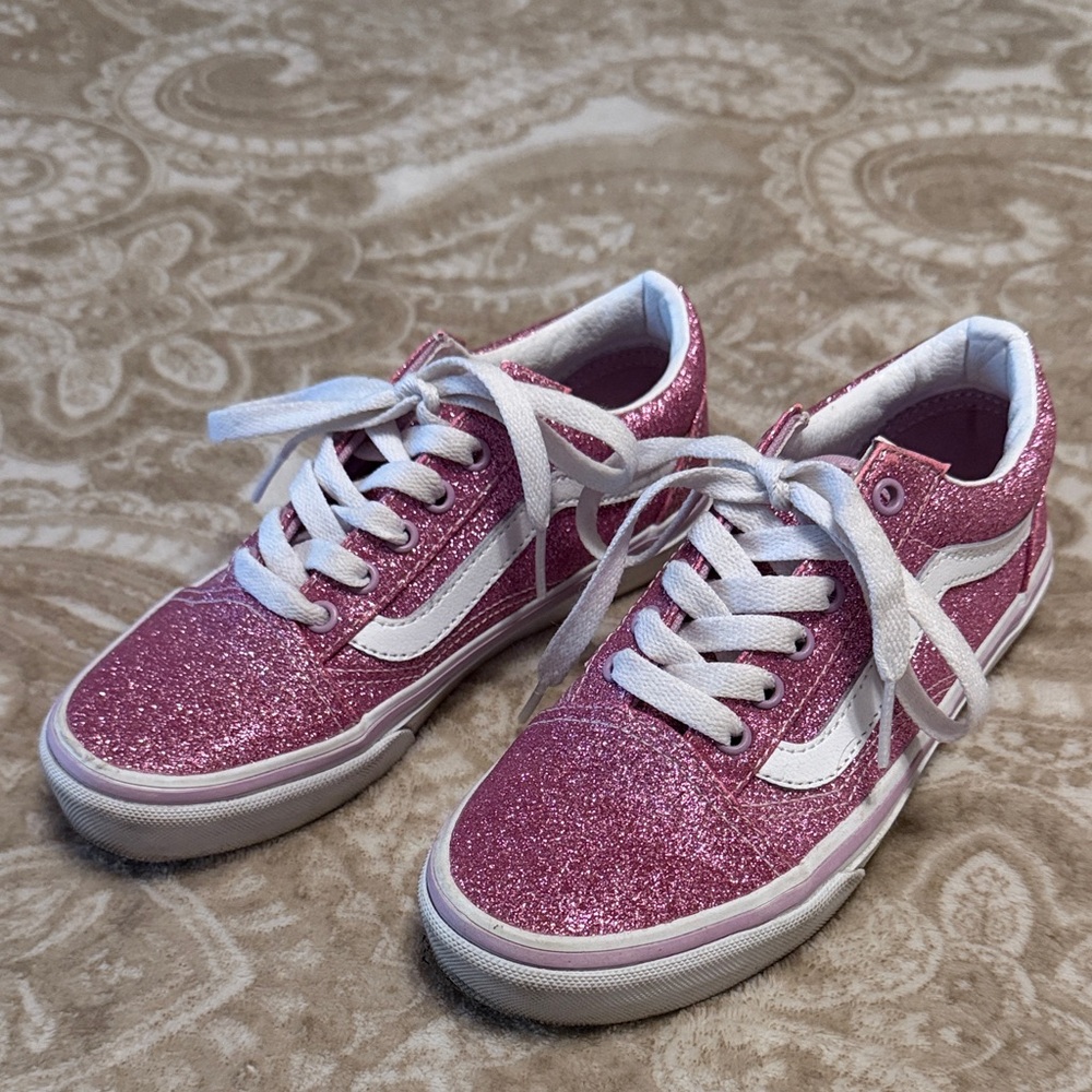 Pink Glitter Authentic Girls Vans